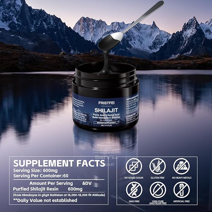 100% Pure Shilajit Resin - Organic Himalayan Shilajit for Men & Women | Rich in Fulvic Acid & 85+ Trace Minerals | Shilajit Pure Himalayan Organic
