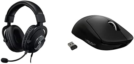 Logitech G Pro X Wired Gaming Headset + G PRO X Superlight Wireless Gaming Mouse - Black