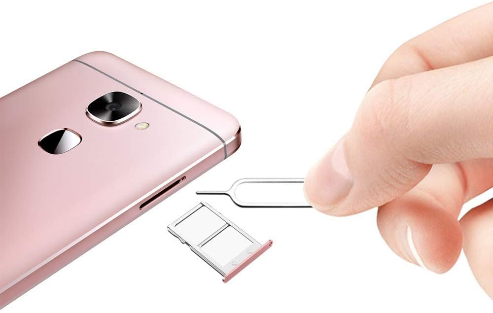 1 Pack SIM Card Holders with Tray Opener Pins, Card Storage Tool Set for Standard Micro Nano Micro-SD Memory Cards, with 3 Card Adapters and 1 Eject Pins - Black