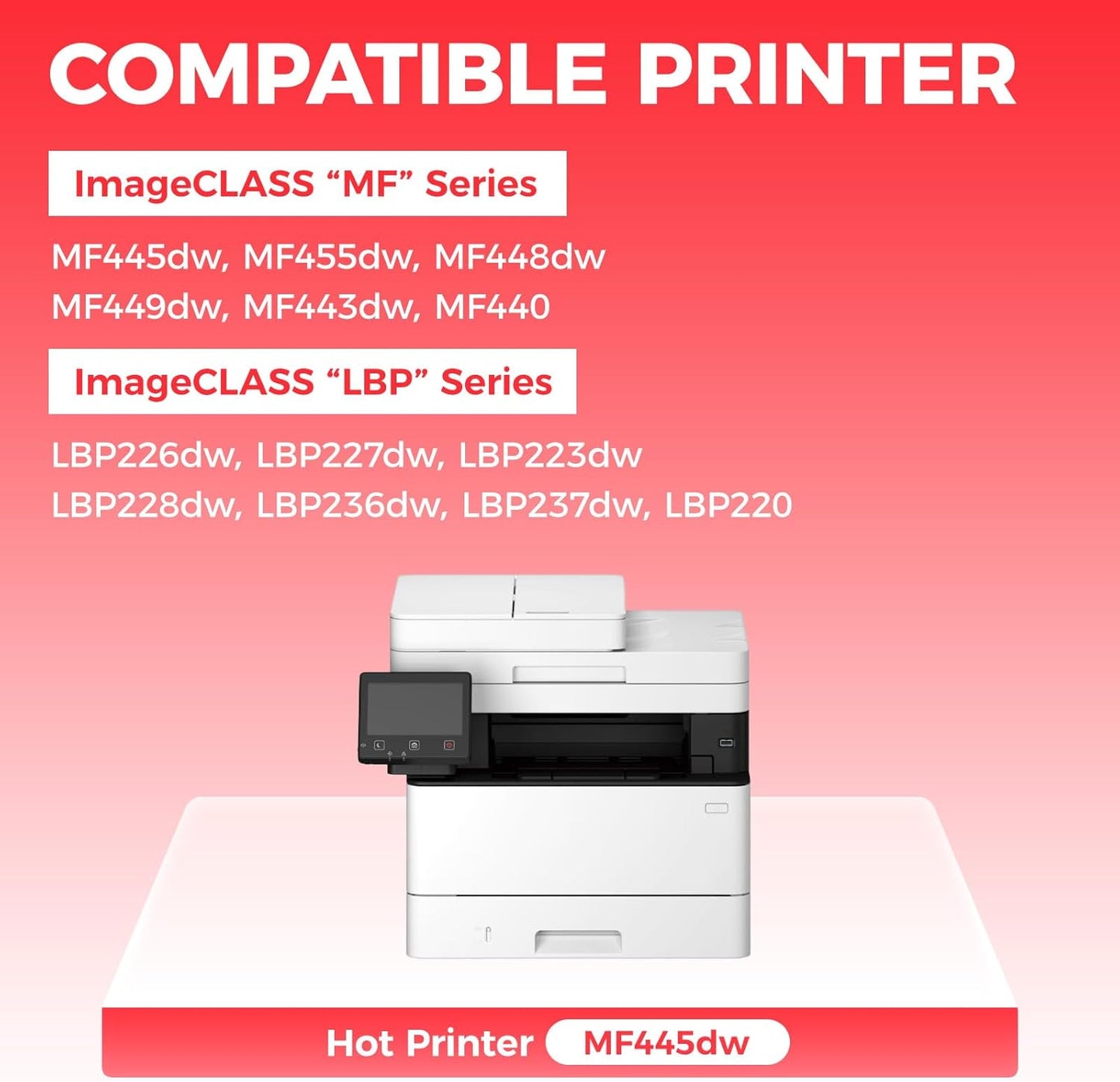 057 Black Toner Cartridge 2-Pack with chip High Yield Replacement for Canon 057 CRG-057 057H Compatible with Canon ImageCLASS MF445dw MF448dw LBP226dw LBP227dw LBP228dw MF449dw MF445 Laser Printer Ink