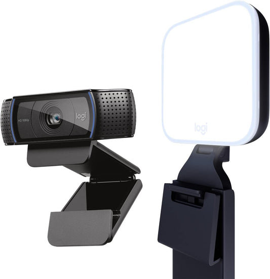 Logitech C920x HD Pro + Logitech for Creators Litra Glow - The Perfect Solution for Great on-Camera Looks