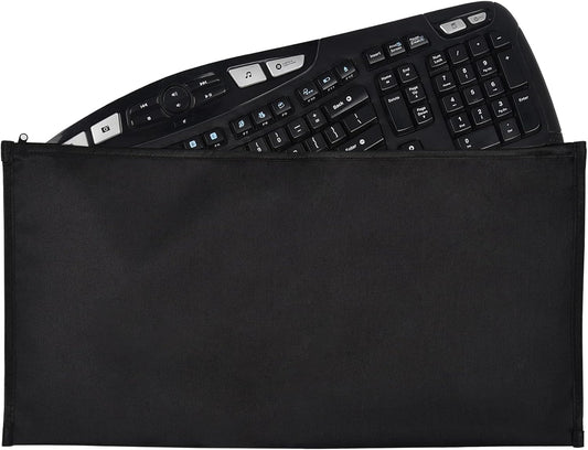 Logitech/Dell/Corsair/Havit/Redragon/Apple Magic Keyboard Dust Cover Pouch Case, Wireless/Wired Computer Gaming PC Keyboard Protector, Black
