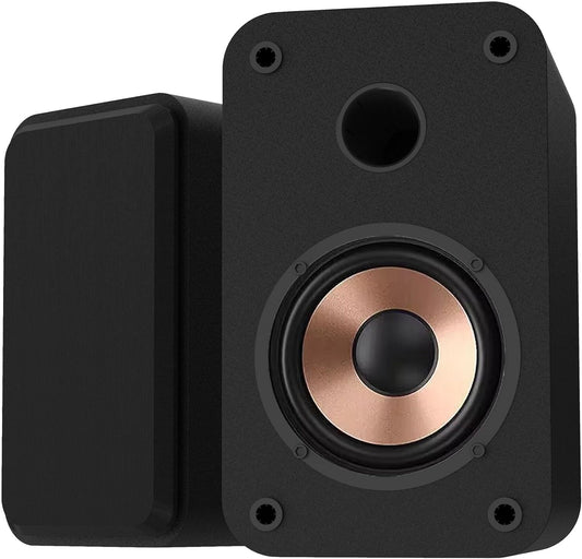 LONPOO Powered Bookshelf Speaker, Computer Speakers for Desktop and Laptop with 3" Alluminium Speaker,30 Watts RMS with Bluetooth,Aux,Sold As Pair