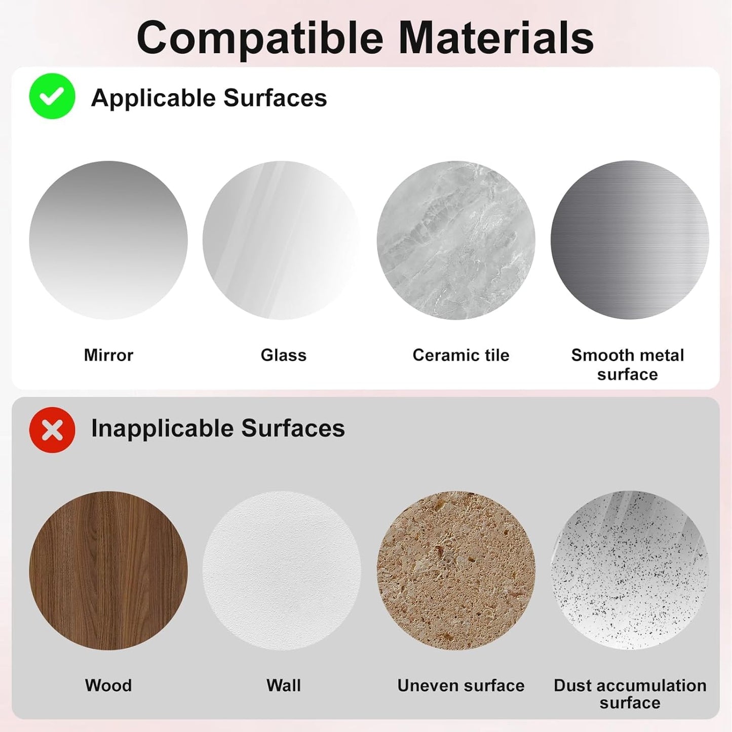 1 Pack Silicone Suction Cup Phone Case Mount Double Sided, Phone Accessories Hands-Free Strong Grip Holder for Selfies and Videos, Silicon Phone Stand Sticky for iPhone and Android Dark Pink